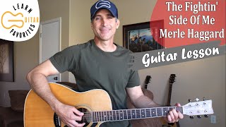 The Fightin Side Of Me  Merle Haggard  Guitar Lesson  Tutorial [upl. by Karilla]