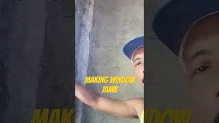 Pinakamadaling paggawa ng window jamb youtubeshorts support buhayconstructionworker [upl. by Cyprian151]