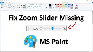 How to Fix Zoom Slider Missing In MS Paint [upl. by Enahs]