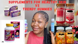 SUPPLEMENTS FOR HEALTHY SKIN vs TRENDY SKINCARE GUMMIES skincaresupplements gummies viral [upl. by Hadik]