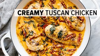 This CREAMY TUSCAN CHICKEN is a wowworthy dinner recipe with Mediterranean flair [upl. by Ollecram]