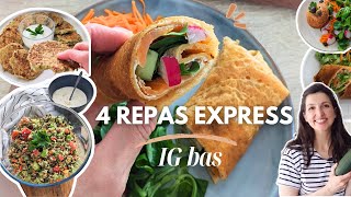 idées repas rapides IG bas  recettes faciles et sans four pour se régaler et manger sainement [upl. by Urban]