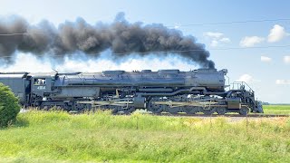 Union Pacific Big Boy 4014 Steam Train Accelerating and Sanding Flues 82721 [upl. by Alrak]