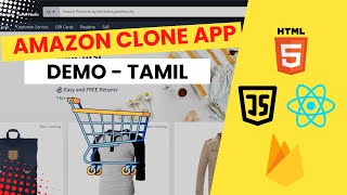 Amazon Clone Demo React ReduxToolkit Firebase Stripe Payment 2024  Tamil [upl. by Enelear]