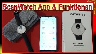 Withings ScanWatch  Exclusive EKG Fitnessuhr  App installieren amp Funktionen  Langzeittest Teil 2 [upl. by Kopp]