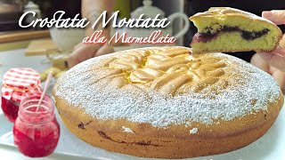 CROSTATA MONTATA ALLA MARMELLATA con FROLLA MONTATA ricetta facile e veloce di TUTTI A TAVOLA [upl. by Hamachi]