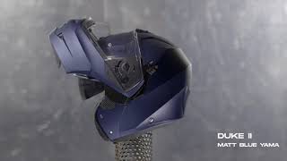 CABERG DUKE II Matt Blue Yama  HELMET VIEW 360Â° [upl. by Klein]