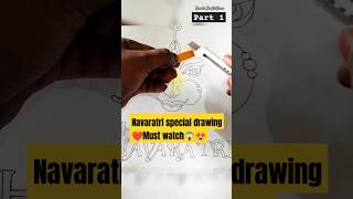 Drawing for Navaratri 😍✨ part 1 viralvideo trendingshorts happynavratri navratri2024 duggamaa [upl. by Aneroc]