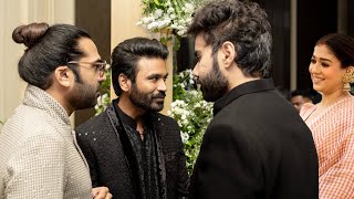 Dhanush Meets Simbu At Akash Baskaran Wedding Reception  STR  Nayanthara  Vignesh Shivan [upl. by Aikemahs]