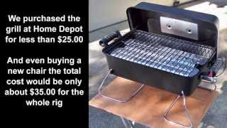 Pop up Camper Mods Gas Grill  Stove and Folding Stand [upl. by Rubel]