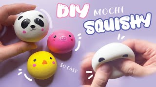 DIY Mochi Animal Squishy  How to make Viral Fidget Toy [upl. by Elocan]