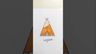 Wigwam drawing shortvideo drawinglessonsforkids youtubeshorts youtube satisfying [upl. by Gideon695]