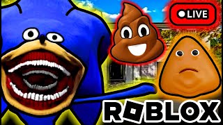 POU JUEGA ROBLOX CON SUSCRIPTORES EN VIVO 🔴 Juegos y Gameplays Shin Sonic [upl. by Newhall]