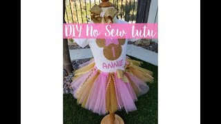 DIY No Sew Tutu  Updated  How to make a Tutu [upl. by Yessac]