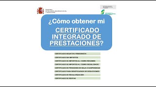 TUTORIAL¿Cómo obtener un informe con todas mis prestaciones CERTIFICADO INTEGRADO DE PRESTACIONES [upl. by Hera]