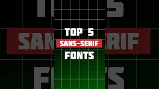 Top 5 SansSerif Fonts graphicdesigner logodesigner videoeditor designer viral design fonts [upl. by Gennifer920]