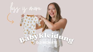 Babykleidung 03 Monate  minimalistische Erstausstattung 👶🏼 Checkliste Größen amp Menge [upl. by Sinaj]