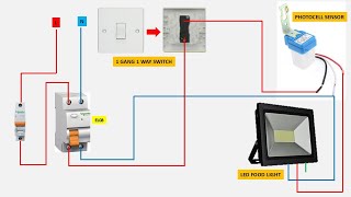 Automatic light sensor 220 Volt Auto Day  photocell sensor wiring practical video [upl. by Oinesra]