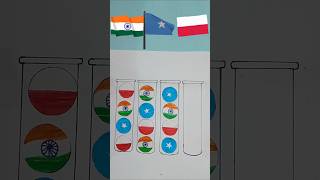 Indian Flag ❤️ Poland Flag  Independence Day Drawing  Republic Day Drawing art short india [upl. by Naimad506]