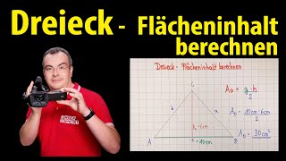 Dreieck  Flächeninhalt berechnen  Lehrerschmidt [upl. by Mcdowell]