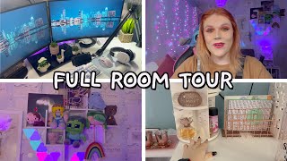 full room amp gaming setup tour roblox youtuber setup [upl. by Addis976]