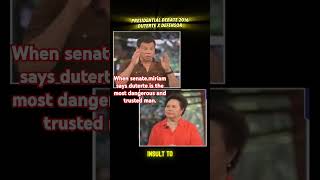 when miriam santiago said digong is the most trusted and dangerous man [upl. by Ayekim677]