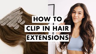 How to Clip In Hair Extensions [upl. by Ahsimaj]