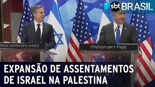 EUA se opõem à expansão de assentamentos de Israel na Palestina  SBT Brasil 310123 [upl. by Cottle]