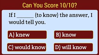 Mixed English Grammar Quiz CAN YOU SCORE 1010 [upl. by Atir]