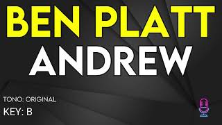 Ben Platt  Andrew  Karaoke Instrumental [upl. by Loreen]