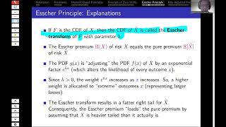 ACST3060 Esscher Premium Principle [upl. by Errot445]