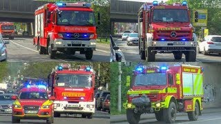 25 Hektar Waldbrand in Hilden  Einsatzfahrten Feuerwehren amp DRK Kreis Mettmann  Polizei [upl. by Aihsek691]