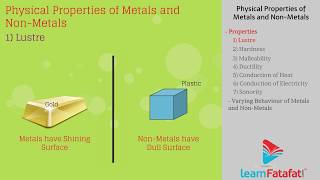 Metals and Nonmetals Class 10 Science Chapter 3  Physical Properties of Metals and NonMetals [upl. by Neelhsa]