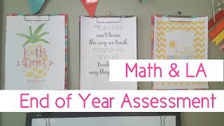 Our End of Year Kindergarten Assessment Review  Homeschool [upl. by Llorre520]