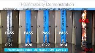 Flammability Demonstration  Reflective Insulation  Ametalin Products vs Other [upl. by Airamahs384]