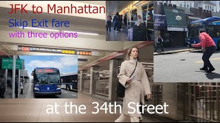 Skip Exit fare JFK to Manhattan by city bus and train feat Penn Station [upl. by Saibot919]