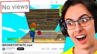 Reacting To Fortnite Videos With 0 VIEWS TERRIBLE [upl. by Flore]