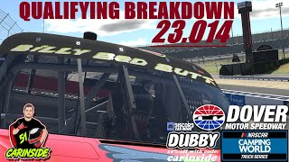 Qualifying Breakdown  iRacing CFixed Trucks at Dover Motor Speedway [upl. by Asilaj]