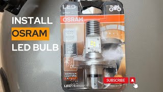 Osram Led Bulb Installation  Best Led Bulb for Bike  ACDC Led Bulb for Bike [upl. by Cowden555]