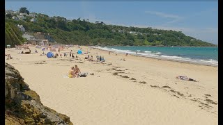 Walk Carbis Bay Beach St Ives Cornwall [upl. by Zamir]