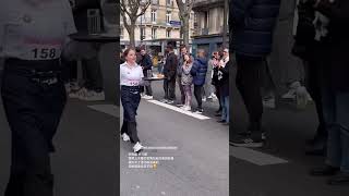 Carrera de Camareros en París 💙👨‍🍳❤️ course des cafés  Juegos Olímpicos París 2024 [upl. by Ailima729]