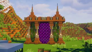 Minecraft Medieval Nether Portal Design Tutorial [upl. by Anaic]