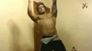 Zyzz muzz dancing amp peaking at home in his bedroom [upl. by Hahnert]