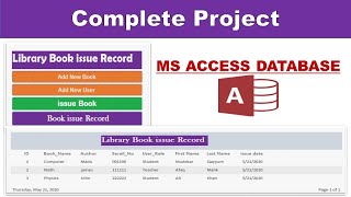 LibraryComplete Microsoft Access Project Library Books issue Record Database [upl. by Ranee]