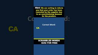 Solve the Mystery of Scrambled Word Quiz [upl. by Carbone909]