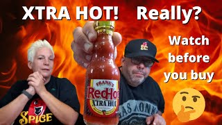 FRANKS RED HOT  XTRA HOT  CAYENNE PEPPER  SAUCE REVIEW [upl. by Esaj498]