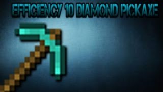 MineCraft  Diamond Pickaxe with efficiency 10 amp Breaking 10 [upl. by Casilde907]