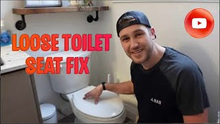 Loose Toilet Seat Repair Simple Tutorial [upl. by Aisila]