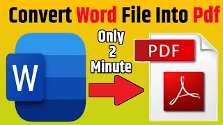 How to Convert Word File In Pdf  Ms Word File Ko Pdf Me Kaise Convert Kare [upl. by Sucramal651]