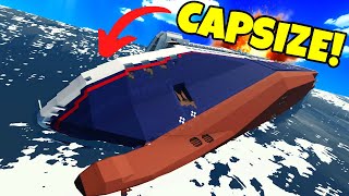 GIANT Car Ferry CAPSIZES amp Catches on Fire in Stormworks Sinking Ship Survival [upl. by Iarised]